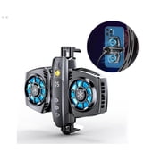 Phone Cooler for Tiktok Live Streaming, Mobile Gaming.Fast Cooling Cell Phone Refrigerator with Customized RGB Lighting, LED Temperature Display Dual core Cooler