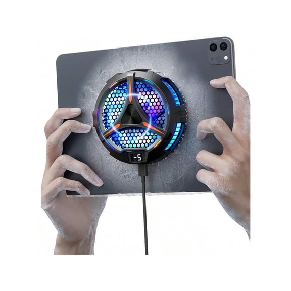 Phone CooleriPad CoolerMagnetic Tablet Cooler For Ipad/Surface Pro/ Tab Compatible For Steam Deck Universal Radiator With Temperature Display For Mobile Gaming Live Streaming