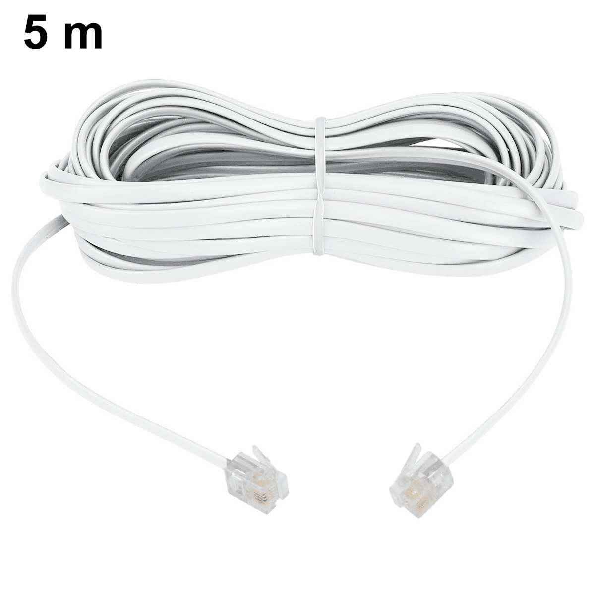 Phone Cord , Landline Telephone Cable with RJ11 Plug, Includes Telephone Inline Coupler RJ11 Splitter,White5m