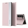 thumbnail image 1 of Phone Cover Compatible with Samsung Galaxy A05s Magnetic Plating Leather Flip Case + PC Smart Full Body Protective Shell Stand Holder Cover Compatible with Samsung Galaxy A05s,Pink, 1 of 9