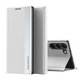 thumbnail image 1 of Phone Cover Compatible with Samsung Galaxy A05s Magnetic Plating Leather Flip Case + PC Smart Full Body Protective Shell Stand Holder Cover Compatible with Samsung Galaxy A05s,White, 1 of 9
