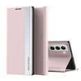 thumbnail image 1 of Phone Cover Compatible with Samsung Galaxy S23 FE Magnetic Plating Leather Flip Case + PC Smart Full Body Protective Shell Stand Holder Cover Compatible with Samsung Galaxy S23 FE,Pink, 1 of 8
