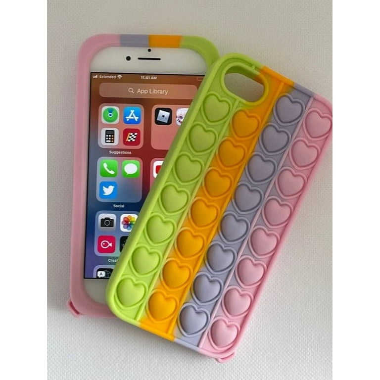Phone Cover Silicone with Push Bubble Pop Fidget Cell Phone Case