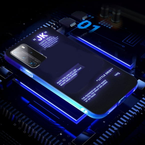 Phone Cover Smartphone Case TPU Luminous Fallproof Case Call Flashing Sound Control Soft Shell Powodzenia