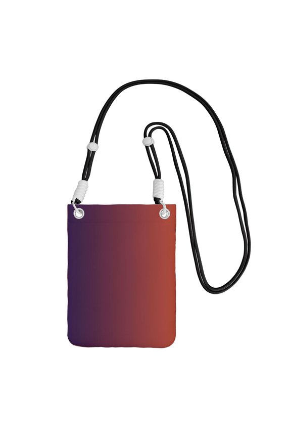 Phone Crossbody Bag Compact Multi Functional Cell Phone Pouch Wallet Card Holder With Adjustable Strap Lightweight Casual For Shopping Travel Black Purple Brown Gradient