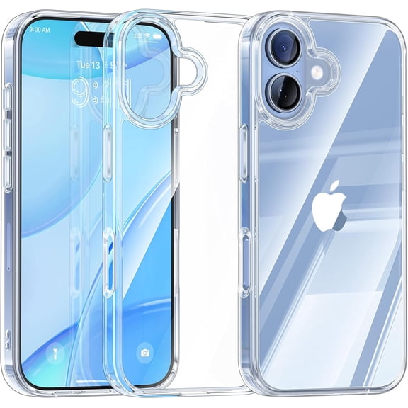 Phone Crystal Clear Case for iPhone 17,Protection Shockproof Bumper Cover Anti-Yellow Case for iPhone 17 Accessories Transparent