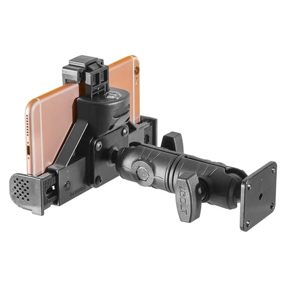 Phone Dockn Lock DynaMount AMPS w/ 4.25 inch Double Socket Arm Locking Drill Base Mount for Smartphones- Great for Trucks, ELDs, Wall Mounting, Sprinter , etc.