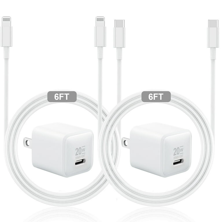 iPhone Fast Charger Cable,Fast Charger iPhone 20W PD USB C Wall Charger  Type C Power Adapter Lightning Cable Fast Charging Plug Compatible with  iPhone