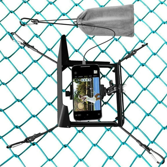 Phone Fence Mount with Shadow Tennis Game Recording Phone Mounting Bracket