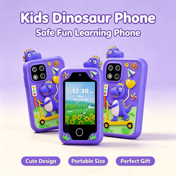Kids Smart Phone, Touchscreen HD Dual Camera Cell Phone for Kids,2.8" Touchscreen, 20 Games, MP3, Christmas Birthday Gift for Ages 3-10, Toddler Girl Toys