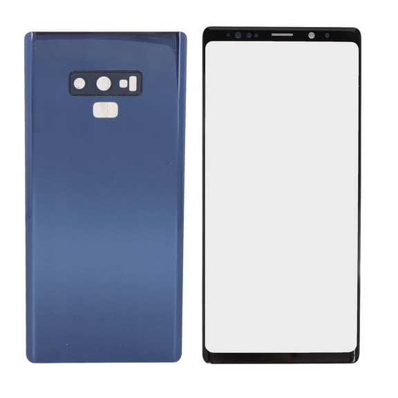 Phone Glass Screen and Rear Door Repair Kit for Samsung Galaxy Note 9 - Blue Replacement Panel