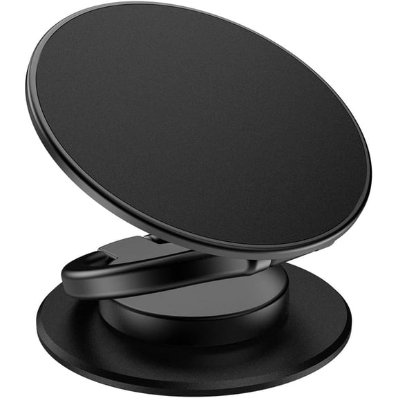 Phone Grip, Phone Ring Holder Finger Kickstand, 360Rotation & Adjustable Metal Cell Phone Rings Gripper Stand Work with Magnetic Car Mount for iPhone Samsung & Other Phones - Black