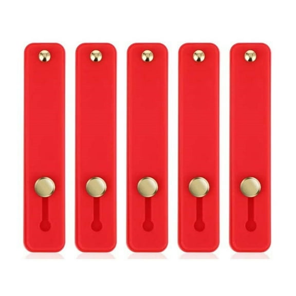 Phone Grip Strap, Finger Holder, Self-Adhesive Phone Stand, 5-Pack Silicone Bracket for Secure Grip, Watching Videos, Jogging, Selfies