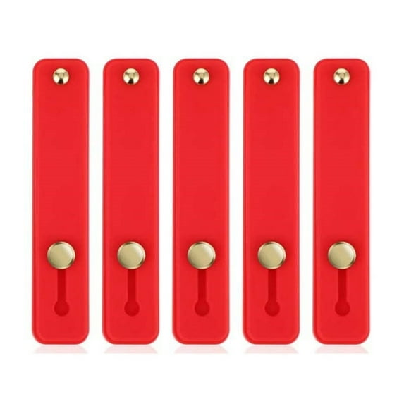 Phone Grip Strap, Secure Adhesive Finger Loop, 5-Pack Multi-Use Phone Stand with Wrist Strap for All Cell Phones