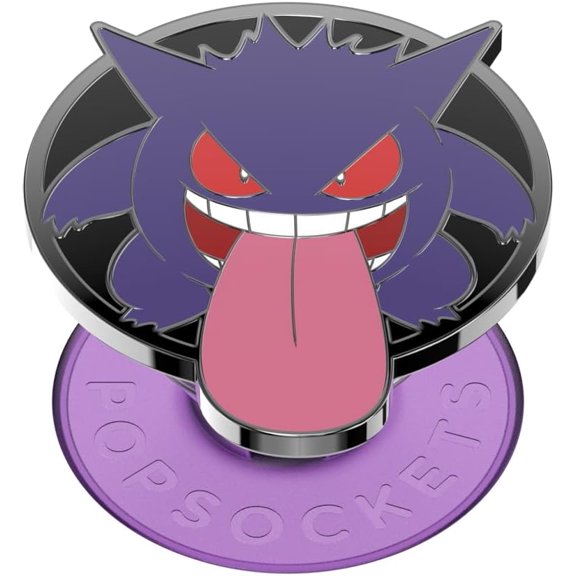  Phone Grip with Expanding Kickstand, Adhesive Grip, Enamel, Pokemon - Glow in The Dark Gengar Night Shade