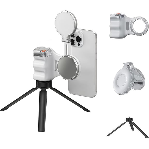 Phone Grip with Selfie Light & Wireless Shutter, Detachable Stand for iPhone Accessories(XX)