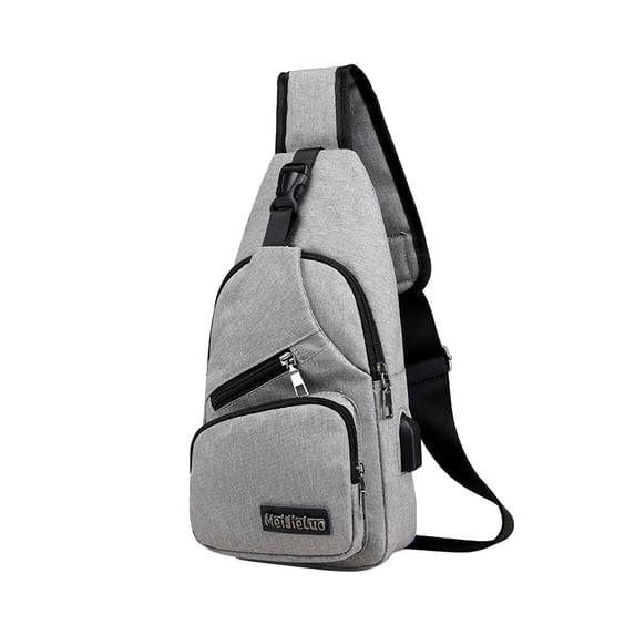 Phone Hand Strap Bag Crossbody Backpack 31x17x5cm with Usb & Headphone Hole Multipurpose Backpack with Chest Strap