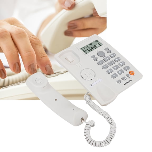 Home Office Caller ID Telephone, Handsfree Wired Phone with Speed Dial, Clear Sound and Mute Function with Noise Reduction for Safer Calls
