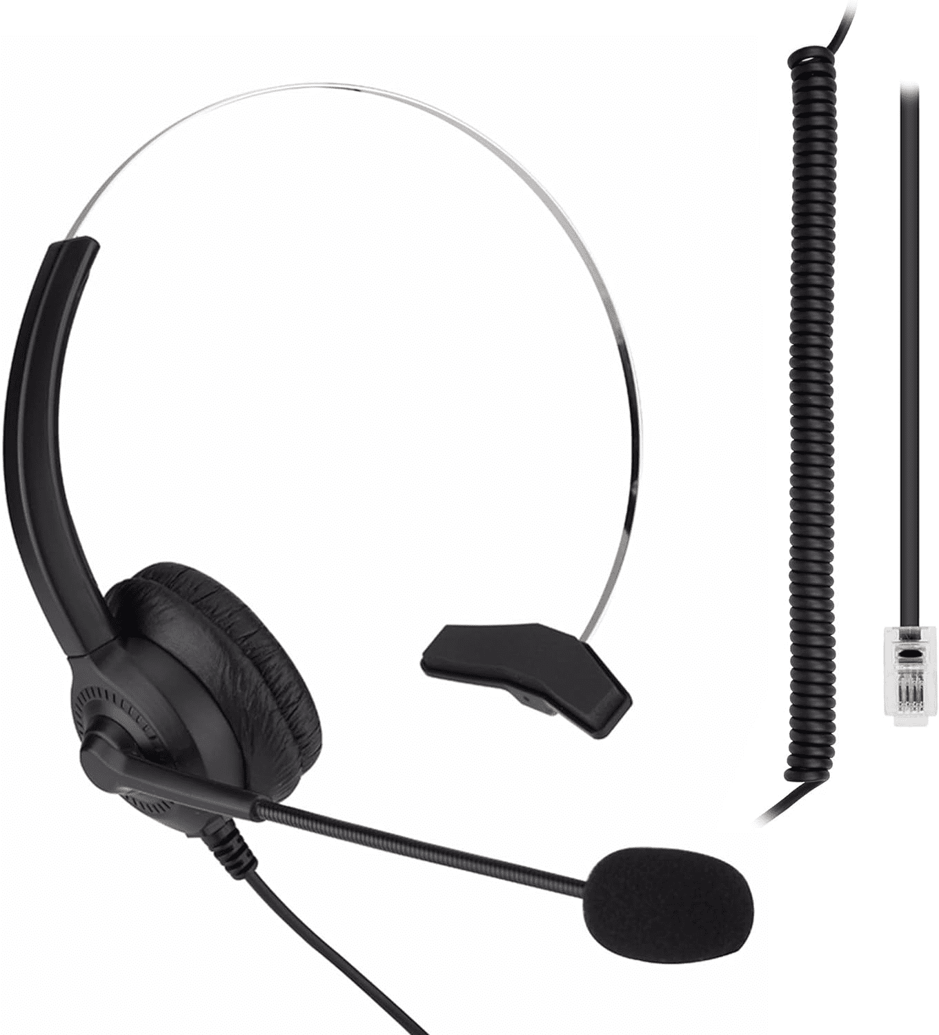 Phone Headsets for Office Phones with Noise Cancelling Mic, RJ9 Corded