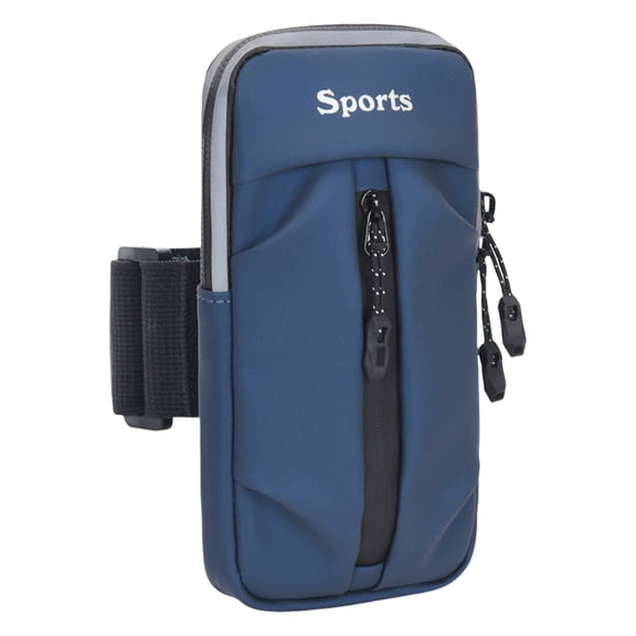 Taotanxi Phone Holder Arm Bands, Small Crossbody Shoulder Holsters Bag with Arm Band, Fits All Cell Phones, Use for Running, Walking, Hiking & Biking (Plus Size Dark Blue)