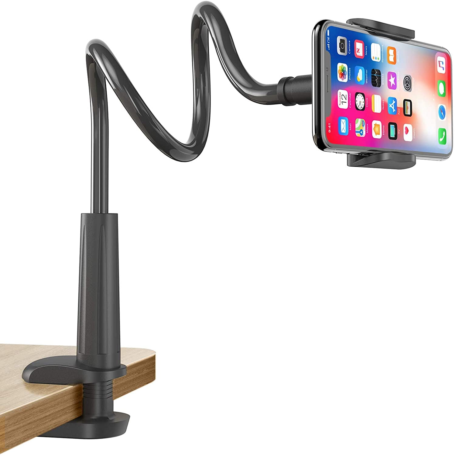 Phone Holder Bed Gooseneck Mount Cell Phone Clamp Clip for Desk