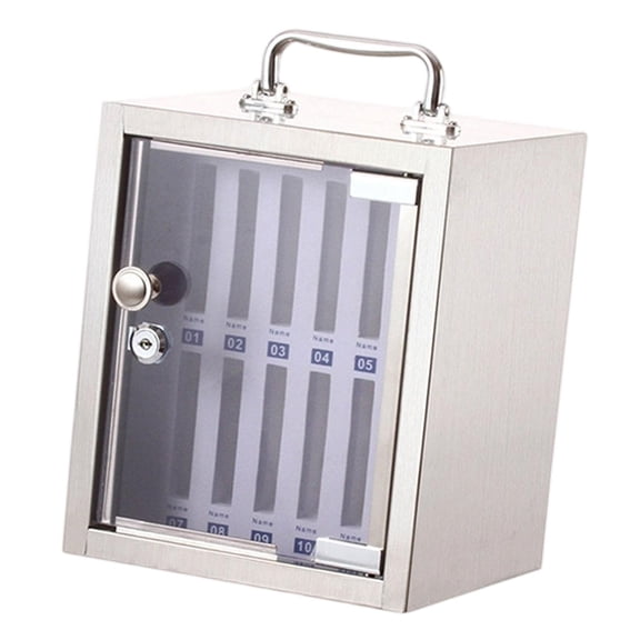 Phone Holder Organizer Storage Cabinet Locker Lockable Stainless Steel Wall Mounted for Office School Gym