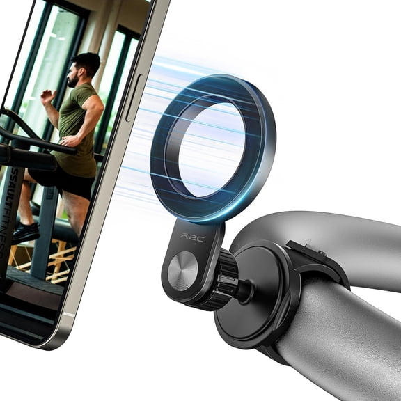 Phone Holder for Peloton Bike, Stroller with Strong Magnets, Rotatable & Foldable Magnetic Mount Shopping Cart, Treadmill, Exercise Compatible iPhone Android