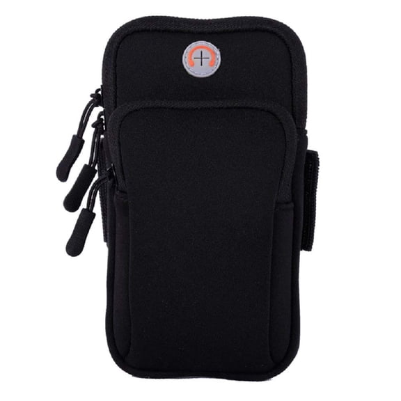 Phone Holder Running Armband | For iPhone 17/16/15/14/13/12/11 Pro Max XS XR & Galaxy S26/S25/S24/S23 Ultra | Sport Gym Hiking Pouch Bag (Black)