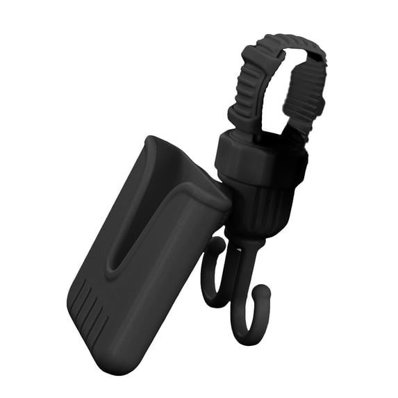 Phone Holder Stand with 360° Swivel and Removable Mounting Slot, 2-In-1 Bracket Hook for Baby Stroller Hooks, Strong Load-Bearing Up to 44.1 Lbs