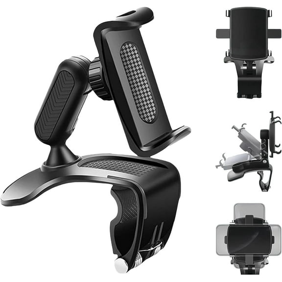 Phone Holder,Unirexa Dashboard Phone Holder,Universal 360° Dashboard Phone HoldersFits 4”–7” Phones, Rock-Solid Grip, No Suction, No Sticky Residue