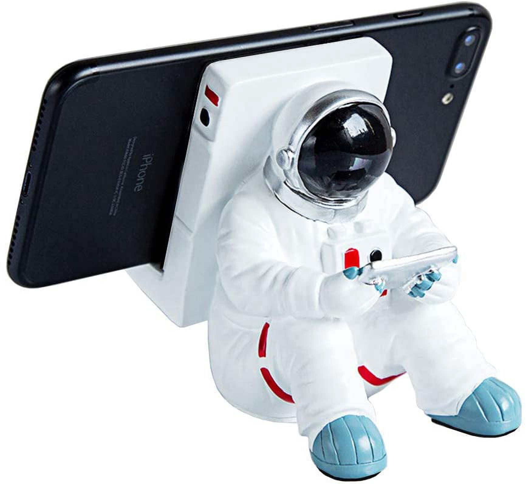 Phone Holder for Desk, Creative Astronaut Cell Phone Stand Tablets Phone Holder Phone Supporter for iPhone, Ipad, Samsung Phone (A)