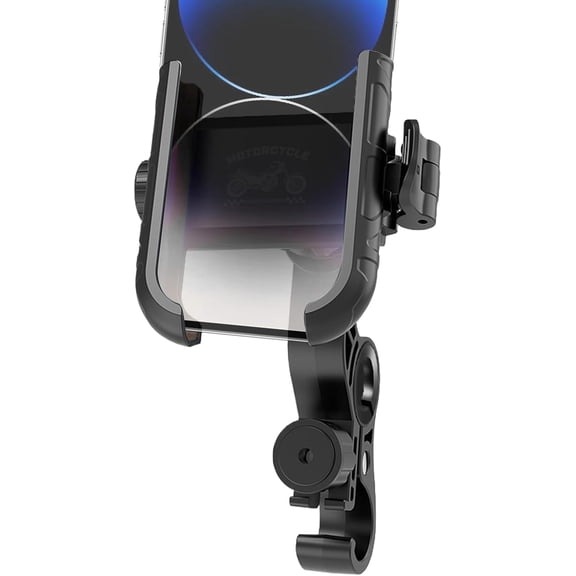 Phone Holder for Motorcycle, Anti-Shake Rotating Clamp for Sport Touring
