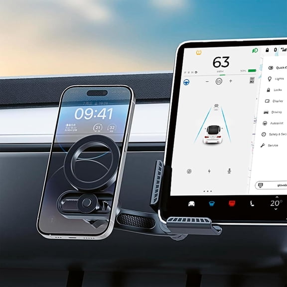 Phone Holder for car Accessories 2025, No Glue Required, Magnetic Phone Holder for Car Dashboard