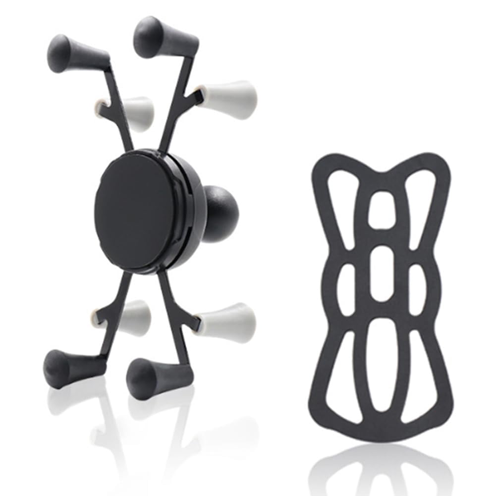 Phone Holder with B Size 1" Ball, Ball Mount Handlebar Phone Mount Compatible with RAM and 1" Ball Systems Double Socket Arm