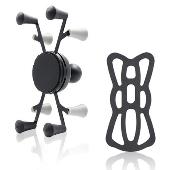 Phone Holder with B Size 1" Ball, Ball Mount Handlebar Phone Mount Compatible with RAM and 1" Ball Systems Double Socket Arm
