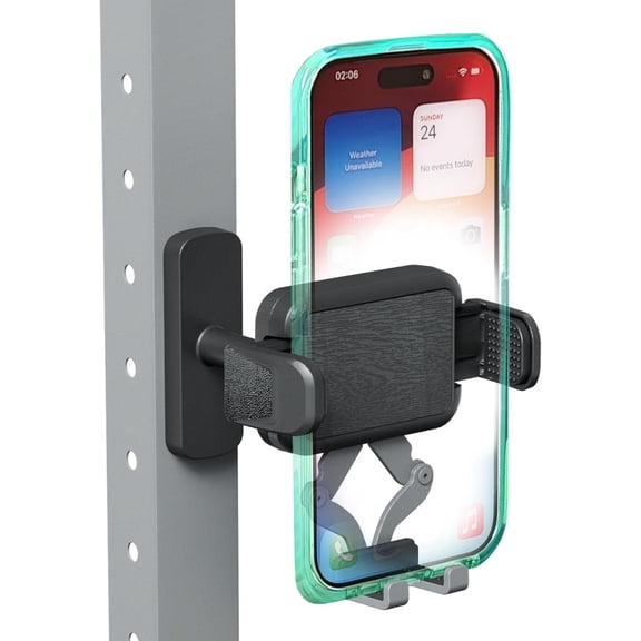 Phone Holder with Magnetic Base for Golf Cart, Gym| Strong Mount Quick Release Clamp Android & iPhone | Compatible 47.1 Phones Thick Cases