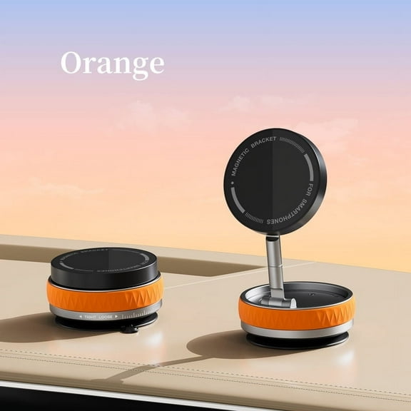 Phone Holders for Your Car Magnetic, 361 Degree Rotation, Air Vent Magnetic Phone Mount, Upgraded Strongest Magnet Power, Compatible with iPhone, Samsung, Google Pixel, Motorola Moto, Orange