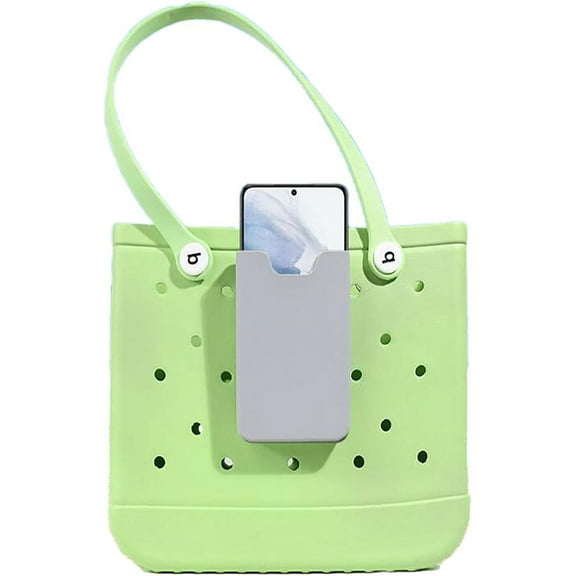 Phone Holders Compatible with Bogg Bag, Soft Silicone and Universal Size for Bogg Bag Accessories, Beach Tote Bag Attachment and insert, Compatible with iPhone and Android Phones, Gray
