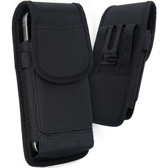 Phone Holster for Men with Magnetic Closure & Card Slot, Shockproof Belt Pouch for iPhone 15 14 13 Pro Max & Galaxy S24 S23 Plus, for Construction, Hiking, Running