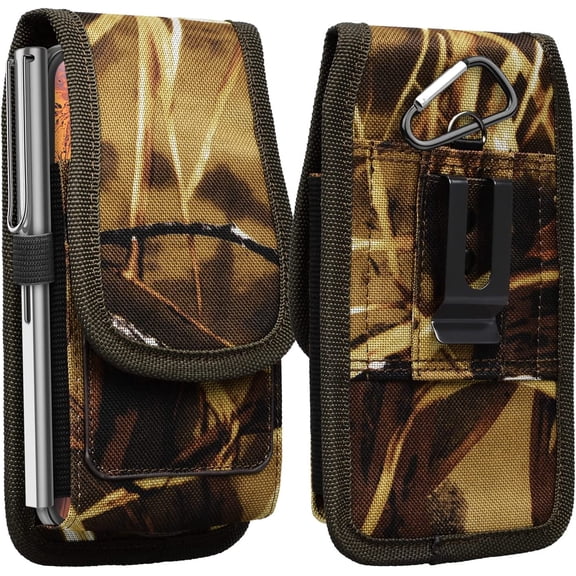 Phone Holster for Samsung Galaxy Note 20 Ultra Note 10 9 8 S25 Ultra S24 S23 S22 S21+ S20 S10 A14 A15 A16 A36 A35 5G Moto G 5G G Stylus 2025 Nylon Cell Phone Belt Clip Holder Pouch Carrying Case