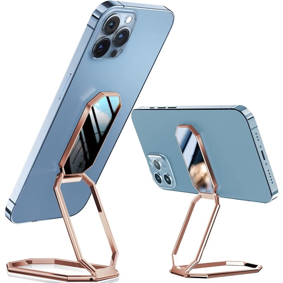 & Phone Kickstand Ring Holder, Magnetic Cell Phone Grips, Phone Stand for Desk, Adhesive Phone Holder for Hand, 360 Rotation Ring for Back of iPhone Case