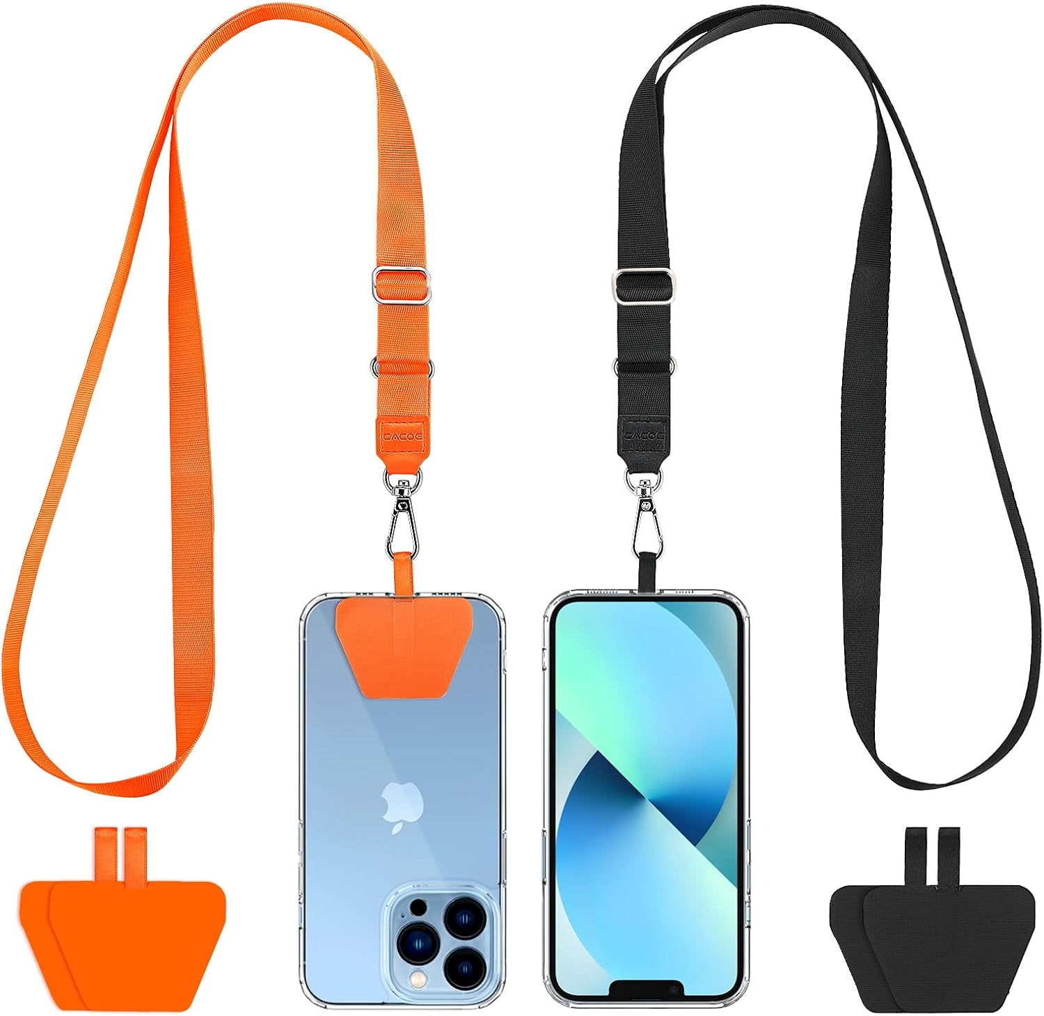 FdcLixuvol 2 Pack Cell Phone Lanyard With 2 Patch, Adjustable Hand Wrist Strap With Tether Tabs, Universal Multifunctional Patch Polyester Lanyard For Cell Phones For Women And Men(Black, Gray - View #9