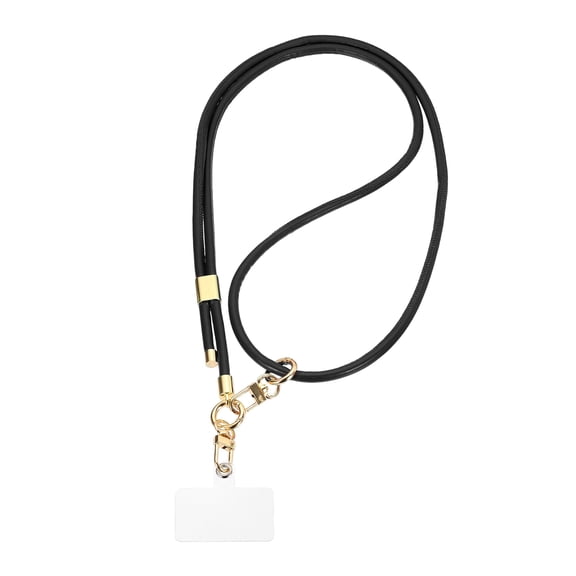 Phone Lanyard, 51" Adjustable Crossbody Cellphone Neck Strap with Tether Tab, Anti Theft Phone Strap for Women Smartphone Case Accessories, Keys, Wallet, Black