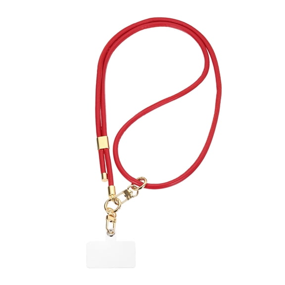Phone Lanyard, 51" Adjustable Crossbody Cellphone Neck Strap with Tether Tab, Anti Theft Phone Strap for Women Smartphone Case Accessories, Keys, Wallet, Red