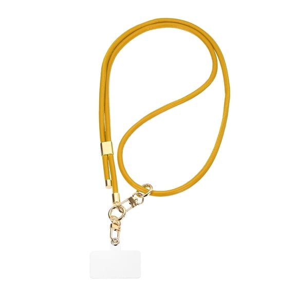 Phone Lanyard, 51" Adjustable Crossbody Cellphone Neck Strap with Tether Tab, Anti Theft Phone Strap for Women Smartphone Case Accessories, Keys, Wallet, Yellow