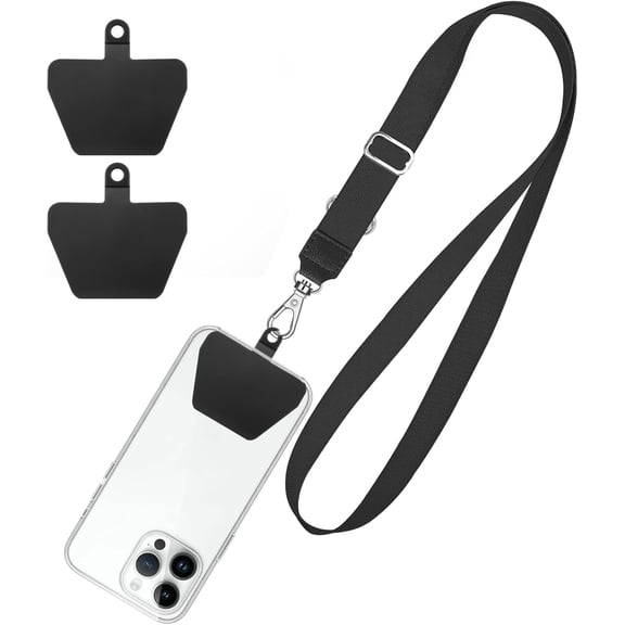 Phone Lanyard, Cell Phone Tether Pads Compatible with iPhone & All Smartphones in Full Cover Cases