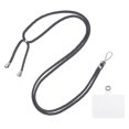 thumbnail image 1 of Phone Lanyard Crossbody Adjustable Neck Lanyard with Transparent Lanyard Patch for Smartphone Black Gray 1 Pcs, 1 of 5