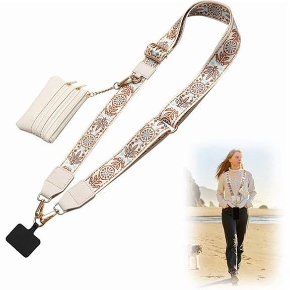 Phone Lanyard Crossbody Wrist Strap, Adjustable Anti-Theft Phone Strap for All Phone Case, Universal Cell Phone Neck lanyard for Women and Men
