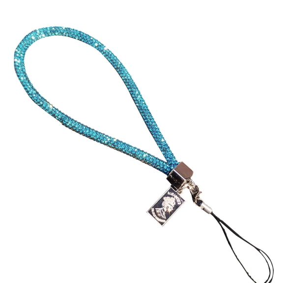 Phone Lanyard Full Pendant Wrist Strap Bling Wristlet Keychain Strap For Woman Wallet Bag Credit Card Holder