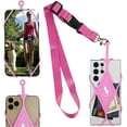 thumbnail image 1 of Phone Lanyard Holder Universal Phone Neck Holder fits Most Cellphones by Gecko Travel Tech (Pink Neck - Pink Diamond), 1 of 7